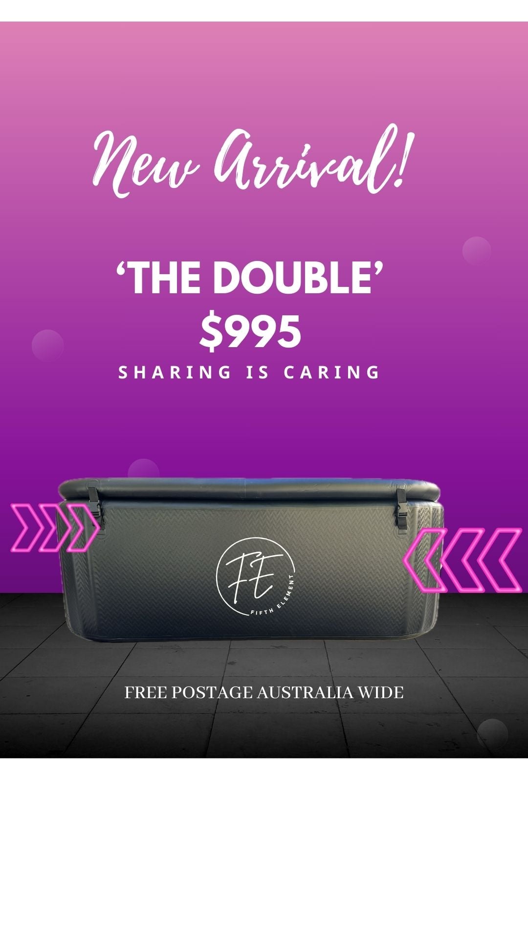 'THE DOUBLE' Inflatable Ice Bath - 1950x700x700mm